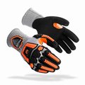 Defender Safety A6 Cut Gloves, 13G Liner, Back Hand Impact Resistant, Level 4 Abrasion, Textured Nitrile Coating , Size S DXG-E21-618S